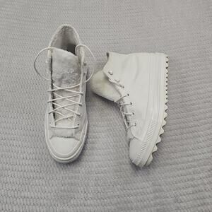 Converse Womens Size 10 Chuck Taylor Street Warmer Ripple High Top White
